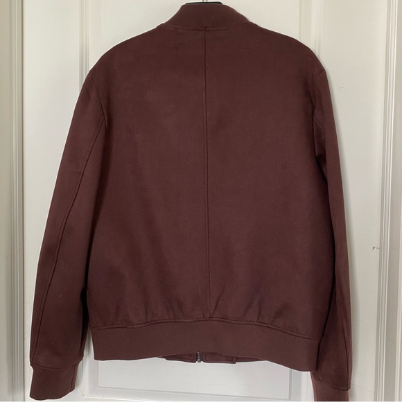 EXPRESS *NWT* - Burgundy Suede Bomber Jacket - Picture 3 of 3